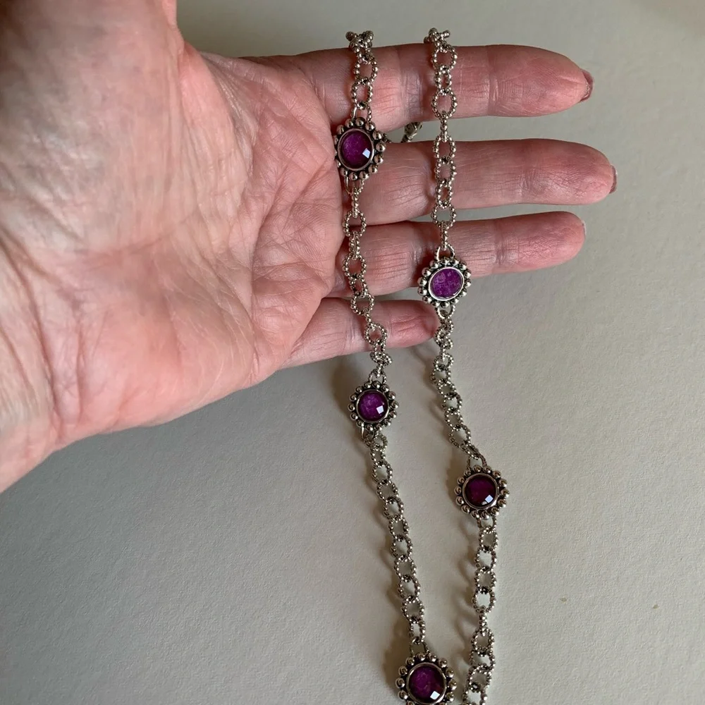 LAGOS 🎉HP🎉 Sterling Silver Maya Charoite Station Necklace